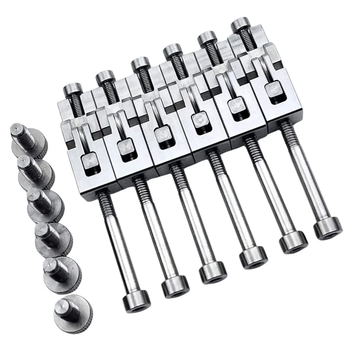 1 Set 6 PCS Electric Guitar Bridge Stainless Steel Saddle For FR Floyd Rose Tremolo System Bridge Saddles【Made in Japan】