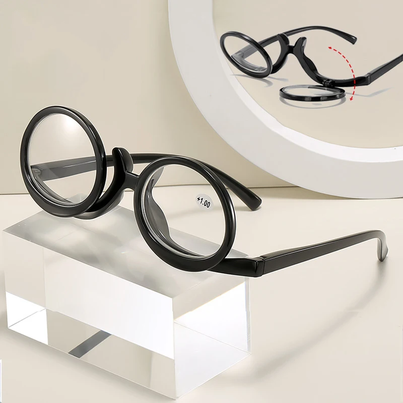 Multi Multi Colored Frame Flip Down Makeup Reading Glasses, Single Piece Flip Makeup Glasses, Spring Leg Makeup Reading Glasses 2145 - Aliexpress Deal