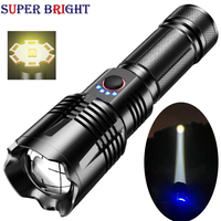 XHP70 Self Defense Flashlight Aluminum Camping Rechargeable Lamp powerful Teaser Personal Defense Lantern Power LED Work Light