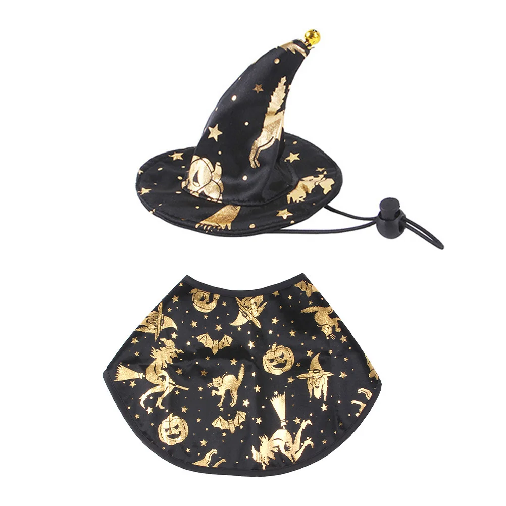 

1 set Cloak Hat Set Halloween Dog Cat Costume Lightweight Comfortable Pet Party Cosplay Decor Festival Gift