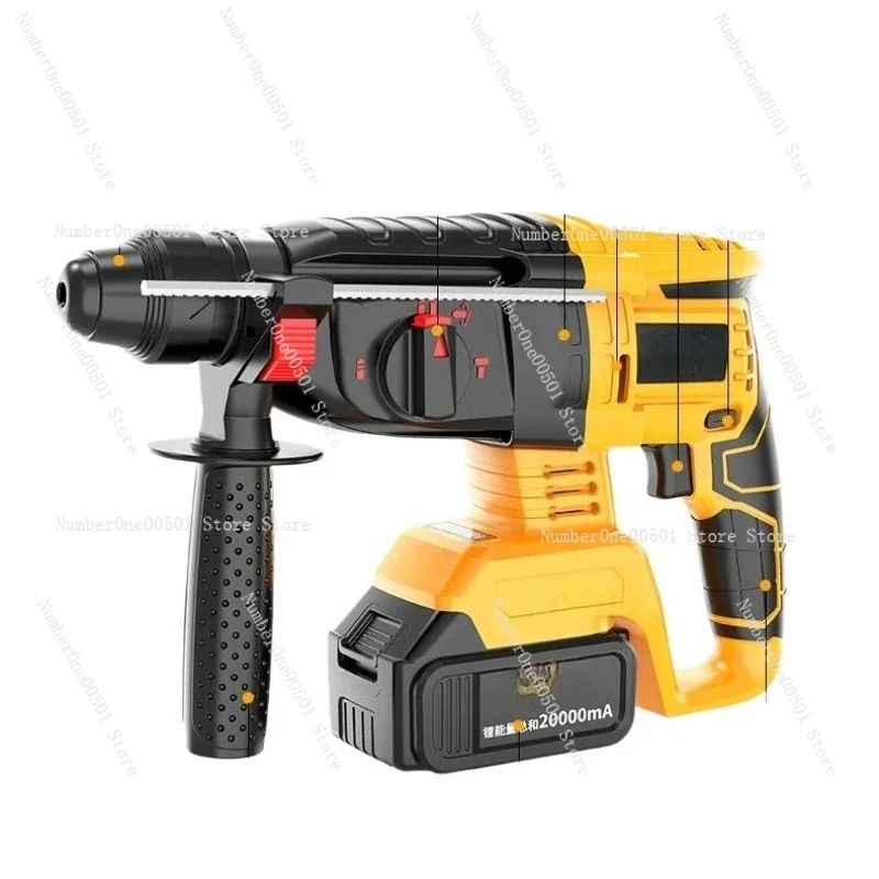 

Heavy Duty Brushless Hammer Drill - Cordless Lithium-Ion Electric Jackhammer & Impact Drill for Industrial Use