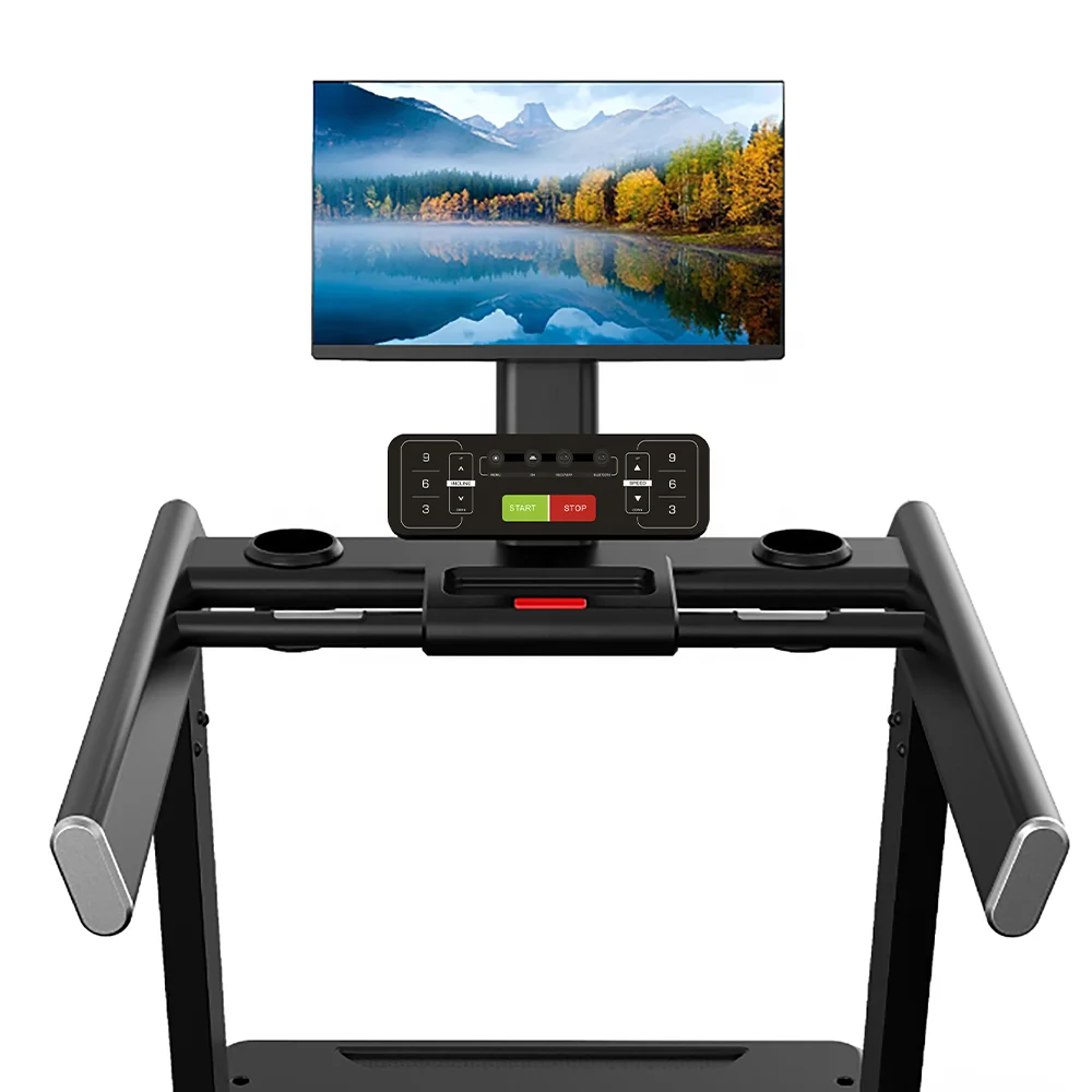 جهاز مشي فاخر 2024 آلة الجري أذكى جهاز سير مع شاشة تلفزيون معدات الصالة الرياضية جهاز سير كهربائي للمبيعات