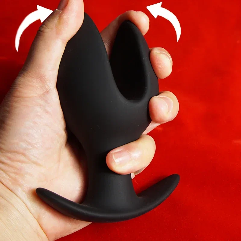 Ancora svasata ma dilatatore butt plug, giocattoli del sesso anale in silicone, plug anale largo aperto buttplug, espansione dell'espansore del culo dell'ano