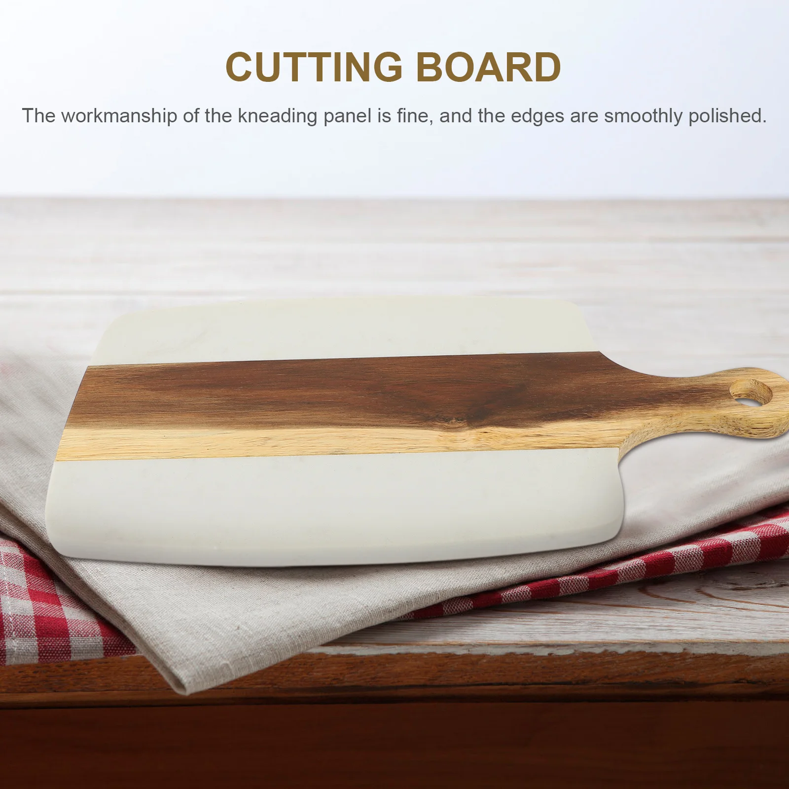 

Marble Wood Chopping Board Multi-Function Kitchen Cutting Board For Fruits Vegetables Meat Cheese Hanging Design Nonslip