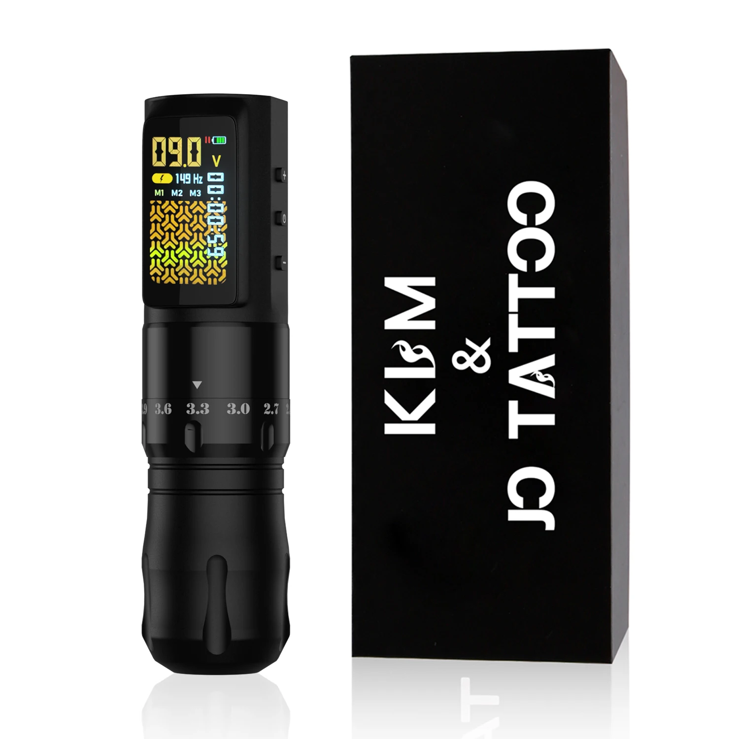 

Беспроводная тату-машинка KVM с регулируемым ходом 2.4-4.2 мм, цифровым дисплеем, 3 режимами, 8500 об/мин, роторная, аксессуары для татуировок