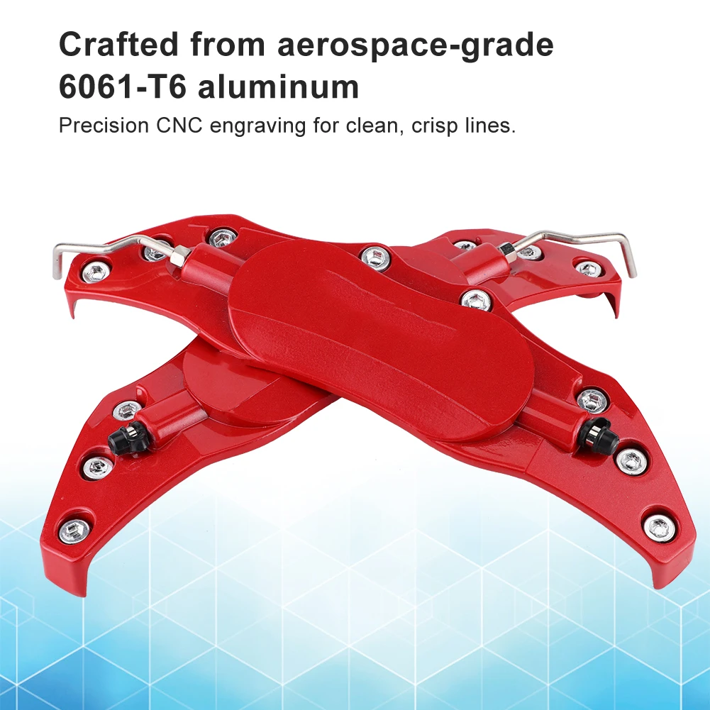 Car Universal Disc Brake Caliper Fake Covers Left & Right Accessories Refit Brake Caliper Fake Covers Caliper Cover Red