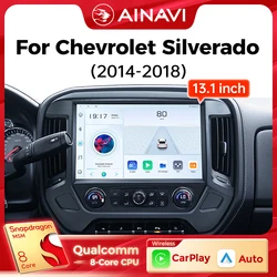 Ainavi 13.1 Inch For Chevrolet Silverado 2014 2015 2016 2017 2018 Car Radio Carplay Android Auto Multimedia Player