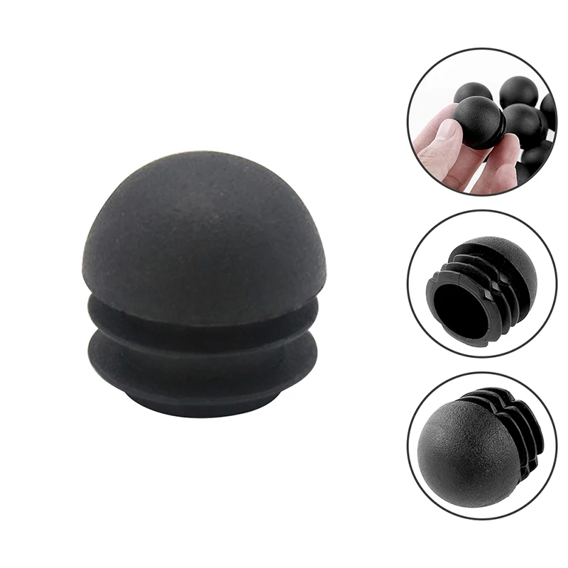 

Black Round Head Plug Foot Pad Black Plastic Ball Plug Dustproof/rust Proof/protective Ground Pipe Plug 16mm/19mm/22mm/25mm