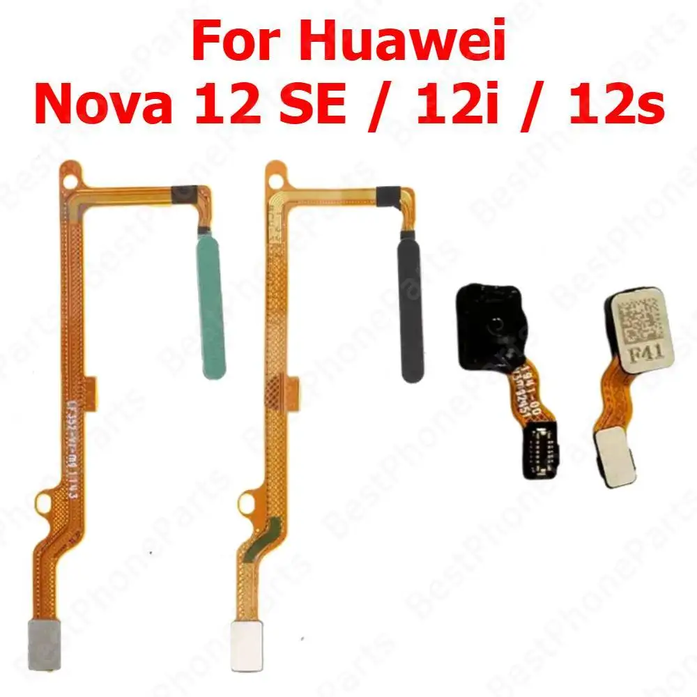 Cable Flexible con Sensor de Huella Dactilar para Huawei Nova 12 SE 12i 12s, Escáner de Huella Dactilar, Botón de Inicio, Repuestos para Teléfono Móvil