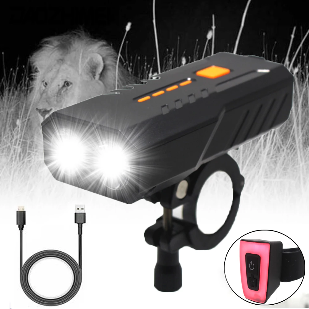 4000 mAh Bicycle Light LED Torch USB Rechargeable Waterproof Bike Light Headlight IPX65 Waterproof MTB Front Cycling Lamp