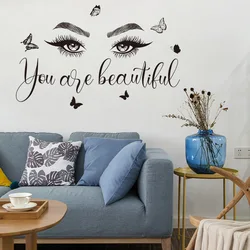 Woondecoratie zwart oog inspirerende muur dedal sticker woonkamer salon kunst aan de muur sticker