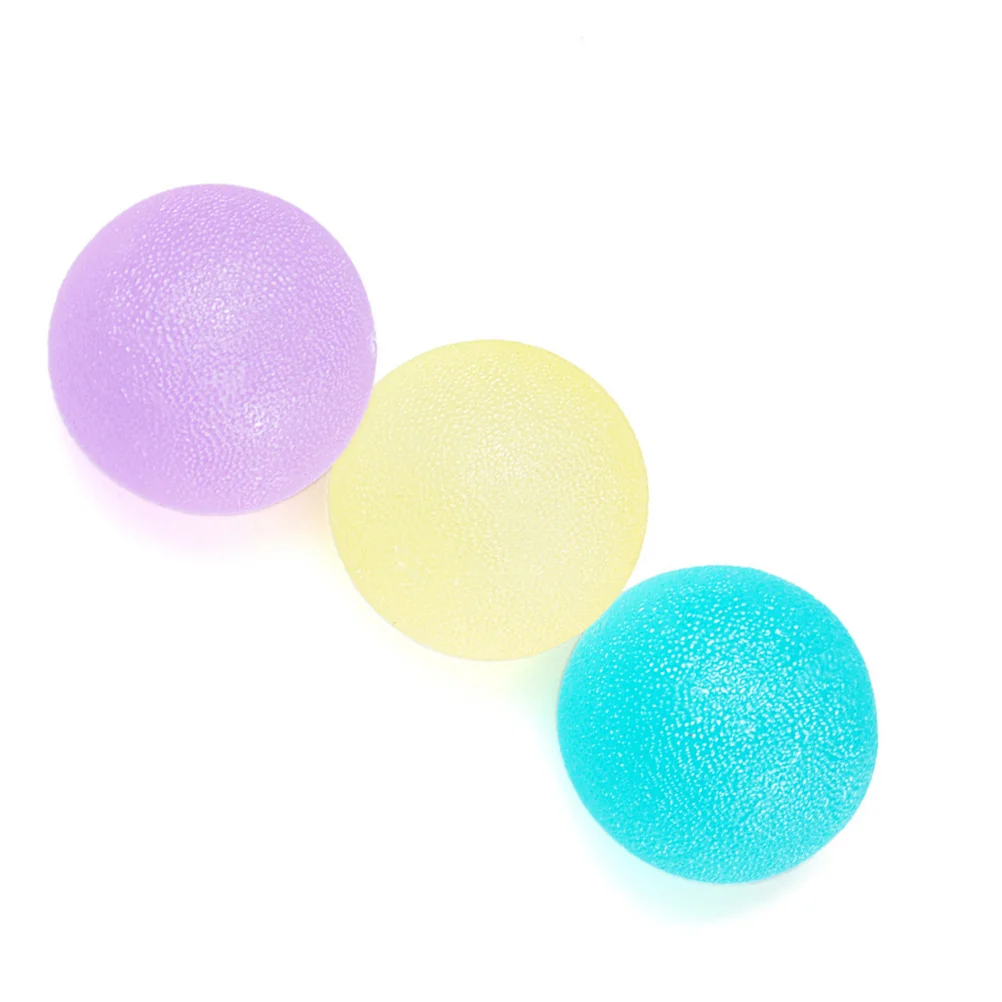 

3Pcs Silicone Hand Exercise Ball Soft Squeeze Stress Relief Ball Strong Elasticity Bounce Back for Office Use Adult Kids