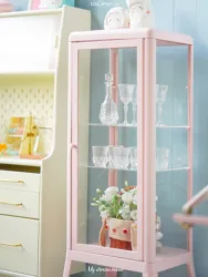1/6 bjd ob11 miniature dollhouse furniture Mini model Colorful glass cabinet