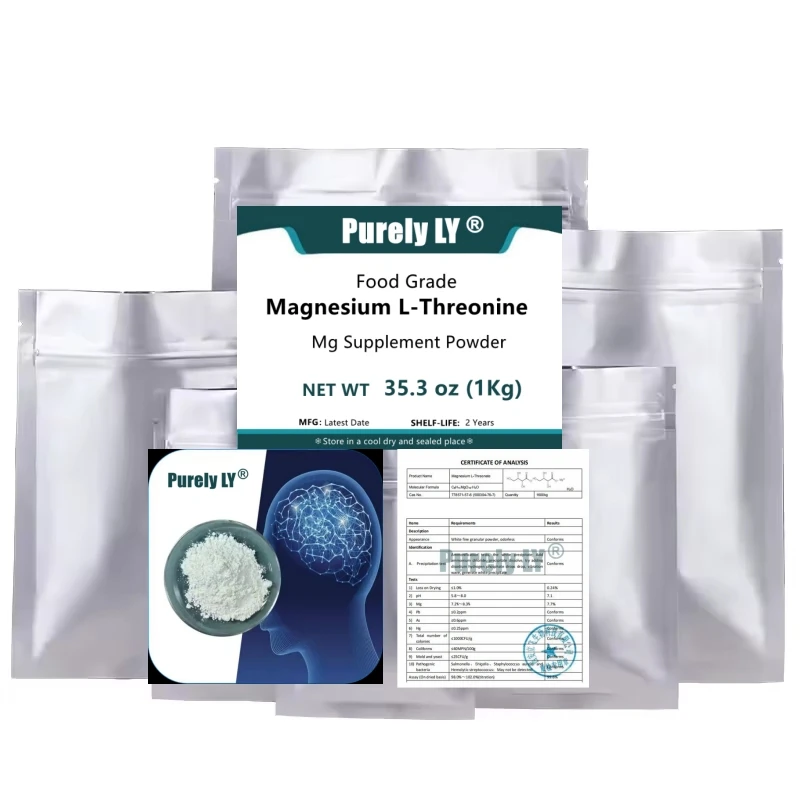 Bolsas de Fondo Plano con Cierre Hermético de Aluminio para Polvo de L-Treonato de Magnesio Personalizado NO.45