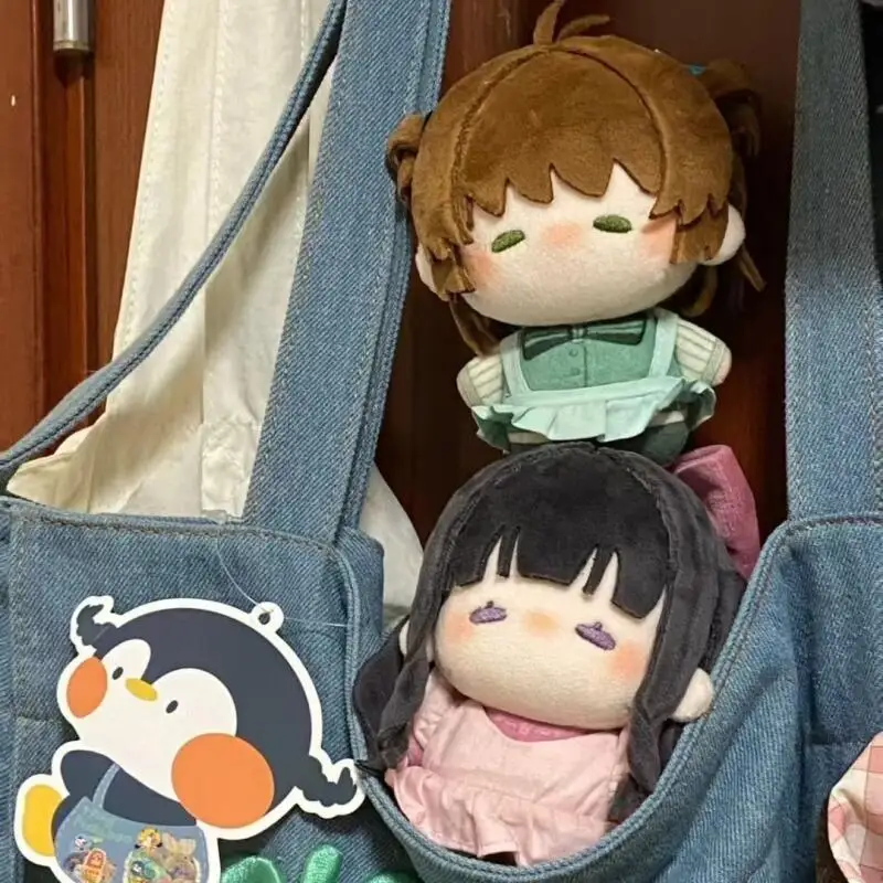 About 10Cm Anime Cardcaptor Sakura Daidouji Tomoyo Sakura Kinomoto Pp Cotton Plump Fill Plush Toy Desk Top Ornament Small Doll