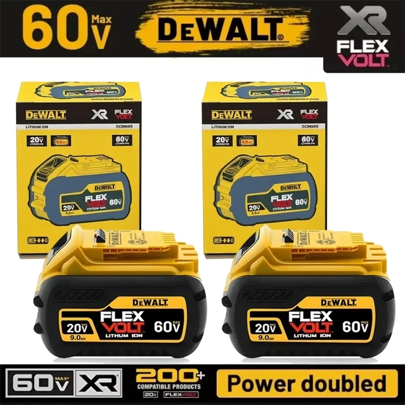 DeWALT 100% Original Battery 20V/60V 9000mAh MAX FlexVolt for DCB606 DCB205 DCB206 DCB209 DCB182 Power Tool with Air Transport