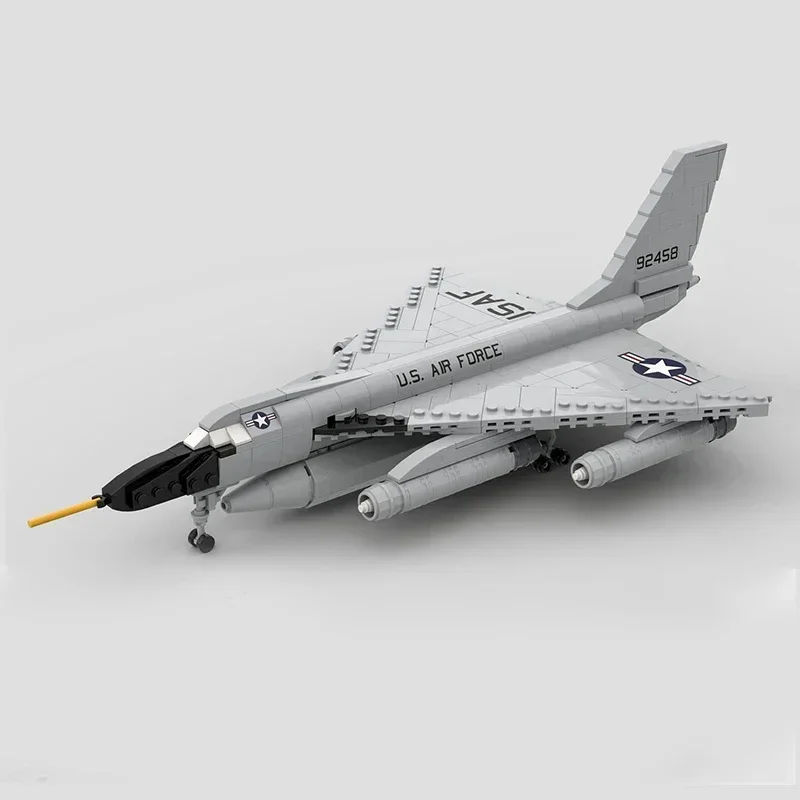 Modello Moc Mattoni da costruzione 1: 72 Aereo da caccia militare Tecnologia B-58 Blocchi modulari Regali Giocattoli di Natale Set fai da te Assemblaggio