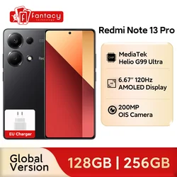 Xiaomi Redmi Note 13 Pro 4G Versão Global Helio G99 Ultra 120Hz AMOLED 200MP OIS Câmera 67W NFC