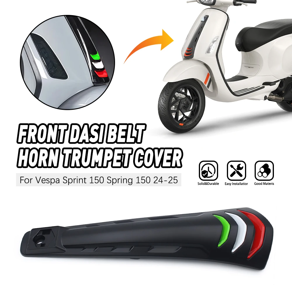 

Motorcycle Accessory High Quality Carbon Fiber Horn Cover For VESPA Sprint 150 2024 2025 Gloss Black Protective Horn Case