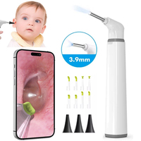 3.9mm Wireless Otoscope Ear Nose Endoscope Camera Set 720P HD WiFi Scope with 6 LEDs for Kids Adults Support Android iPhone IOS