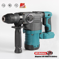 6mm Brushless Rotary Hammer Drill 2-Mode 10J Cordless Electric Hammer Drill Handheld Power Tool for Makita 18V Battery