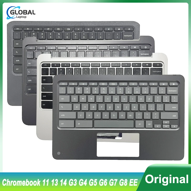 Original novo teclado dos eua para hp chromebook 11 13 14 g3 g4 g5 g6 g7 g8 ee apoio de mãos do portátil superior capa touc hp ad replacemet eua