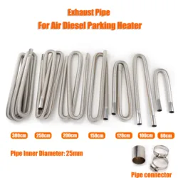 60cm 100cm 120cm 150cm 200cm 250cm 300cm Air Diesel Parking Heater Stainless Steel Exhaust Pipe Tube Gas Vent Hose Car Truck VAN