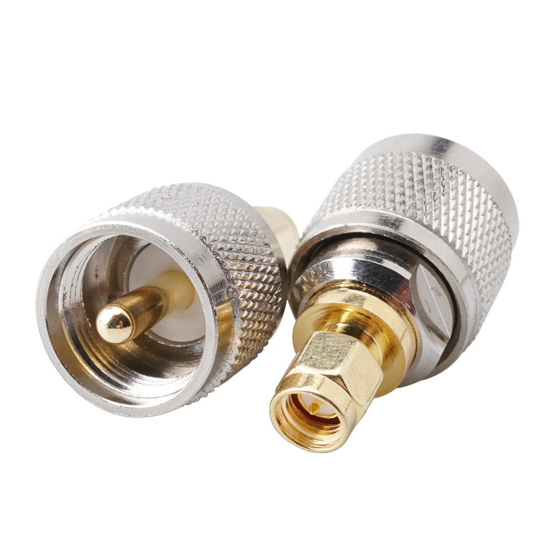 xinangogo 2pcs UHF SO239 PL259 to SMA Male Plug & Female Jack RF Coaxial Adapter Connector Wire Terminals Straight Brass