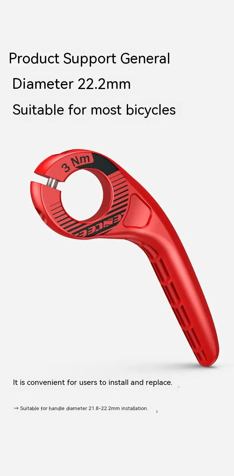 ENLEE 1 Paar verstellbare kleine Hilfs-Fahrradlenker-Schraubstock-Griffablage Kuhhorn MTB Radfahren Müdigkeit Relie Zubehör – Detail 7