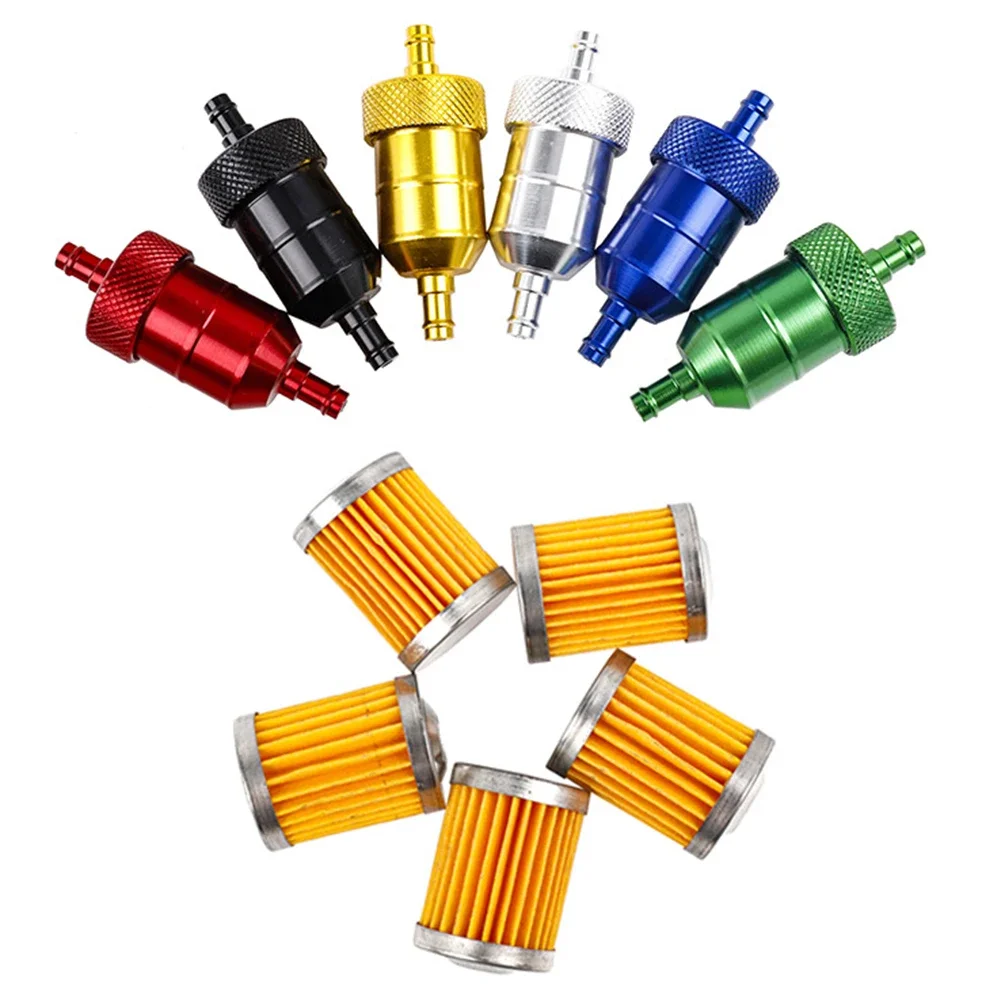 

6 шт., 8 мм, топливные фильтрующие элементы из алюминиевого сплава, сборочные элементы для мотоциклов, мотоциклов, квадроциклов, аксессуаров