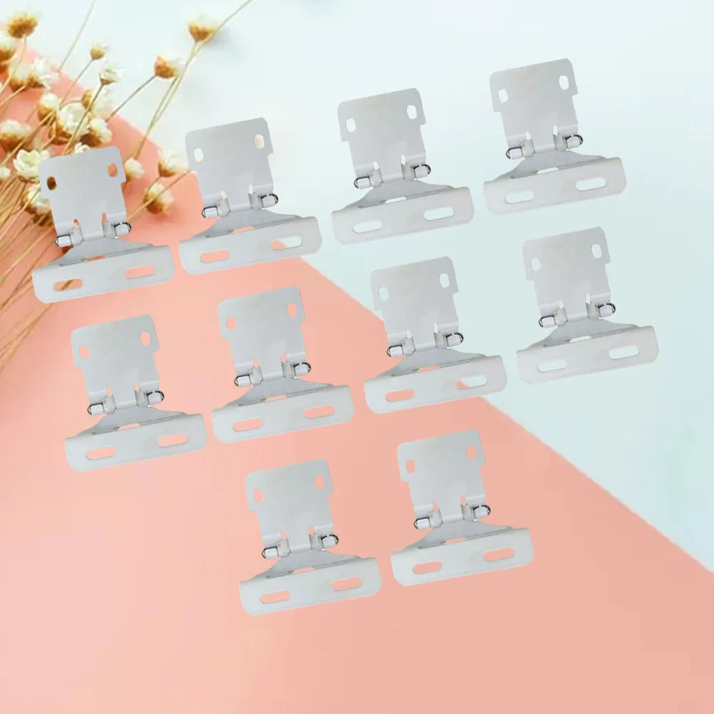 

10Pcs Self-Closing Iron Hinges Cabinet Door Hardware Practical Spring Hinges For Kitchen Closet Drawer