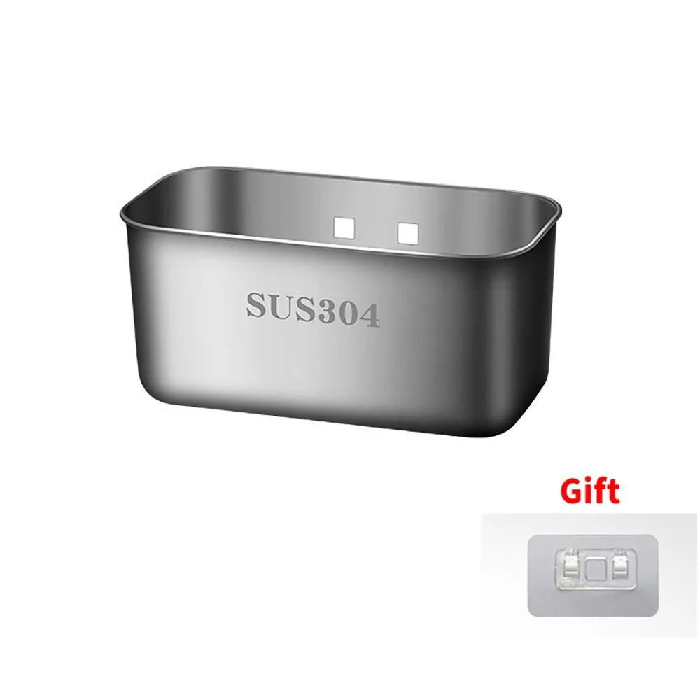 

304 Stainless Steel Sink Hanging Strainer Basket Square Quickly Drain Kitchen Garbage Filter Compact Easy To Clean