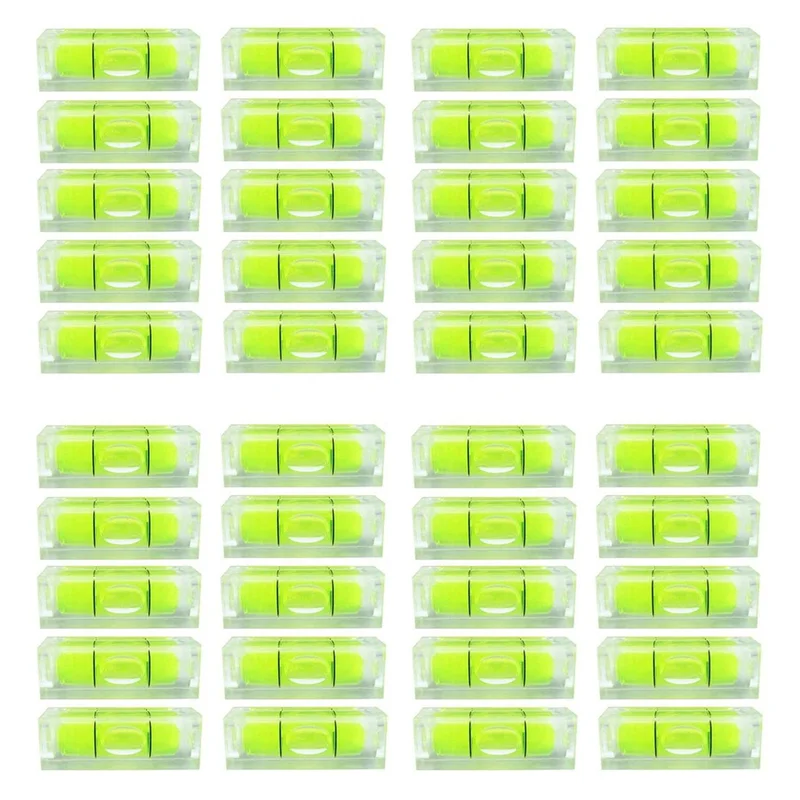 AB47-40Pcs 미니 버블 수준기 10X10x29mm 사각 수평계 벽 프레임 아트 디스플레이 사진 걸이 RV 삼각대 측정