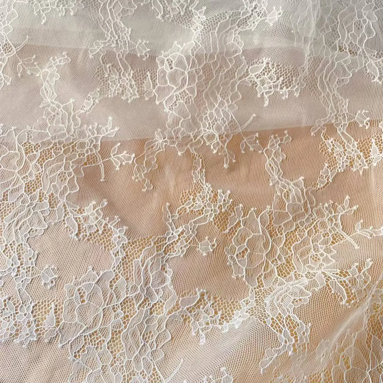 

High Quality Thin Lace Flower Fabric Wedding Dress Evening Gown Clothing Curtains Wedding Tablecloth Decorative Accessories