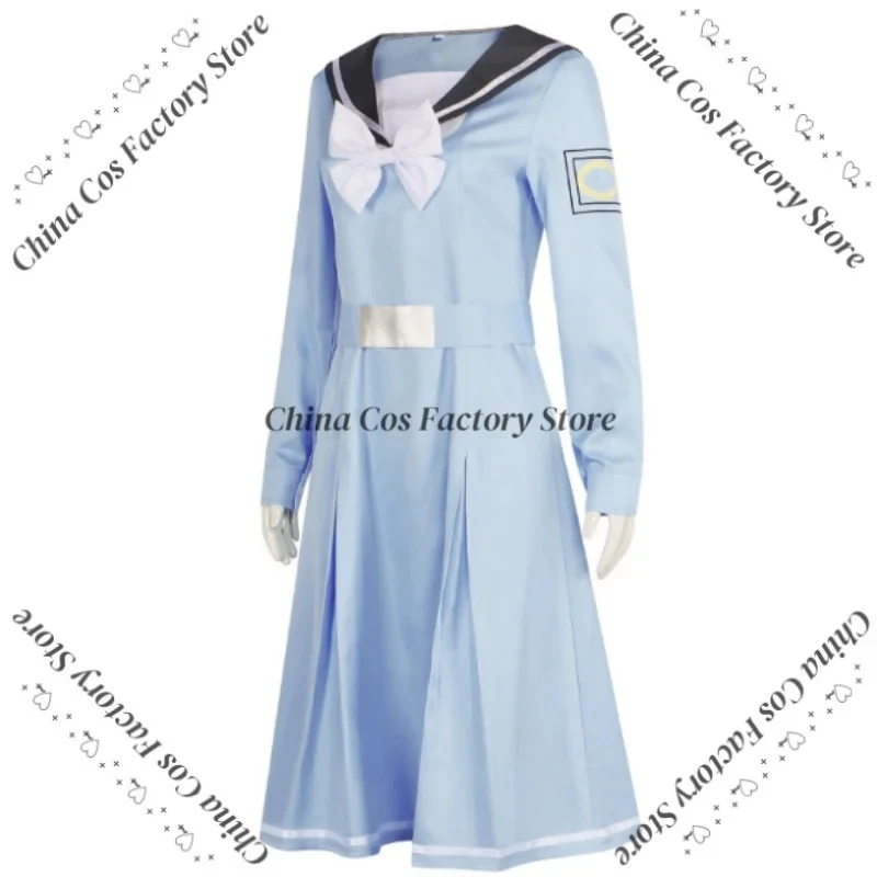 Disfraz de cosplay de Anime The Colors Within no iro Totsuko Higurashi Kimi Sakunaga, traje de Halloween, vestido escolar azul, uniforme yy:89