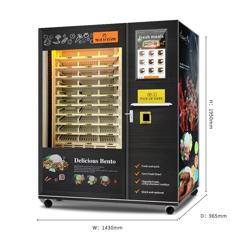 Industrial Vending Machine Supplier Ready Meals Hot Food Dispenser With Intelligent Heating Function Public Service Equipment