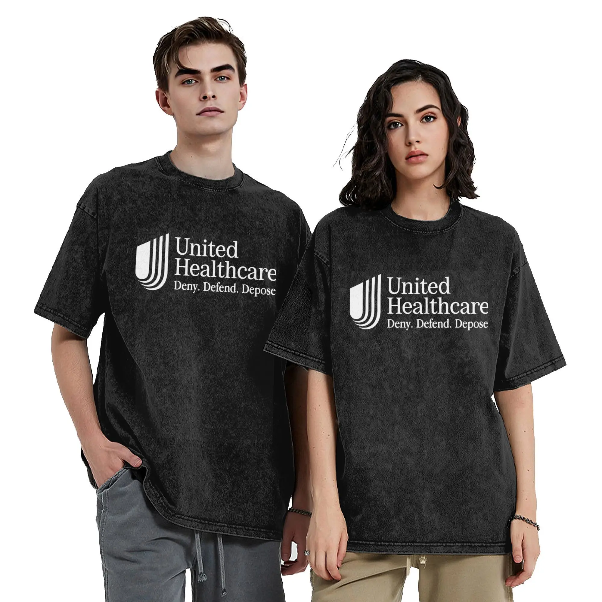 Funny United Healthcare Unitedhealthcare Vintage Washed T-Shirt Men's Cotton Short Sleeve  Round Neck Summer Top Tee