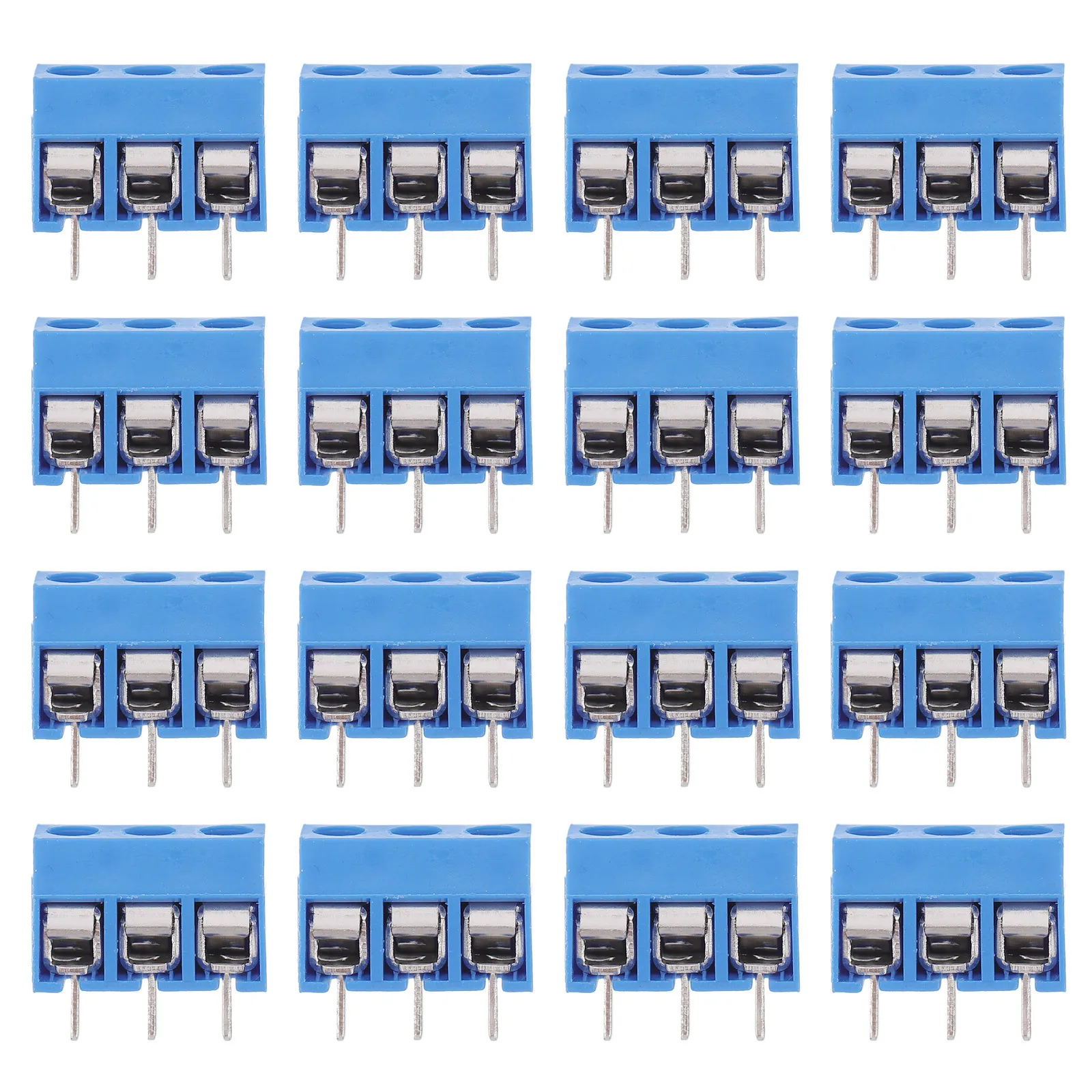 20Pcs Screw Terminal Block Connectors Compact Design Easy Assembly Secure Pcb Wiring Accessories