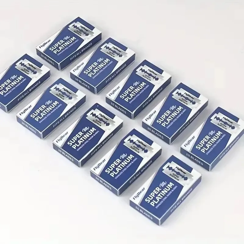 

10-60 шт., классическая ретро-бритва из нержавеющей стали, лезвия для бритвы с двойным лезвием, безопасные бритвы, профессиональный парикмахерский инструмент, бритва для удаления волос