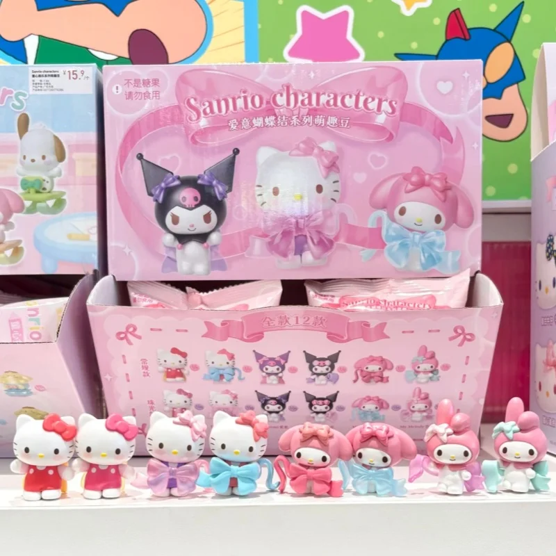 Sanrio Love Bowknot Series слепая сумка игрушка модные женские мини-коллекционные фигурки милый дисплей подарочная слепая коробка