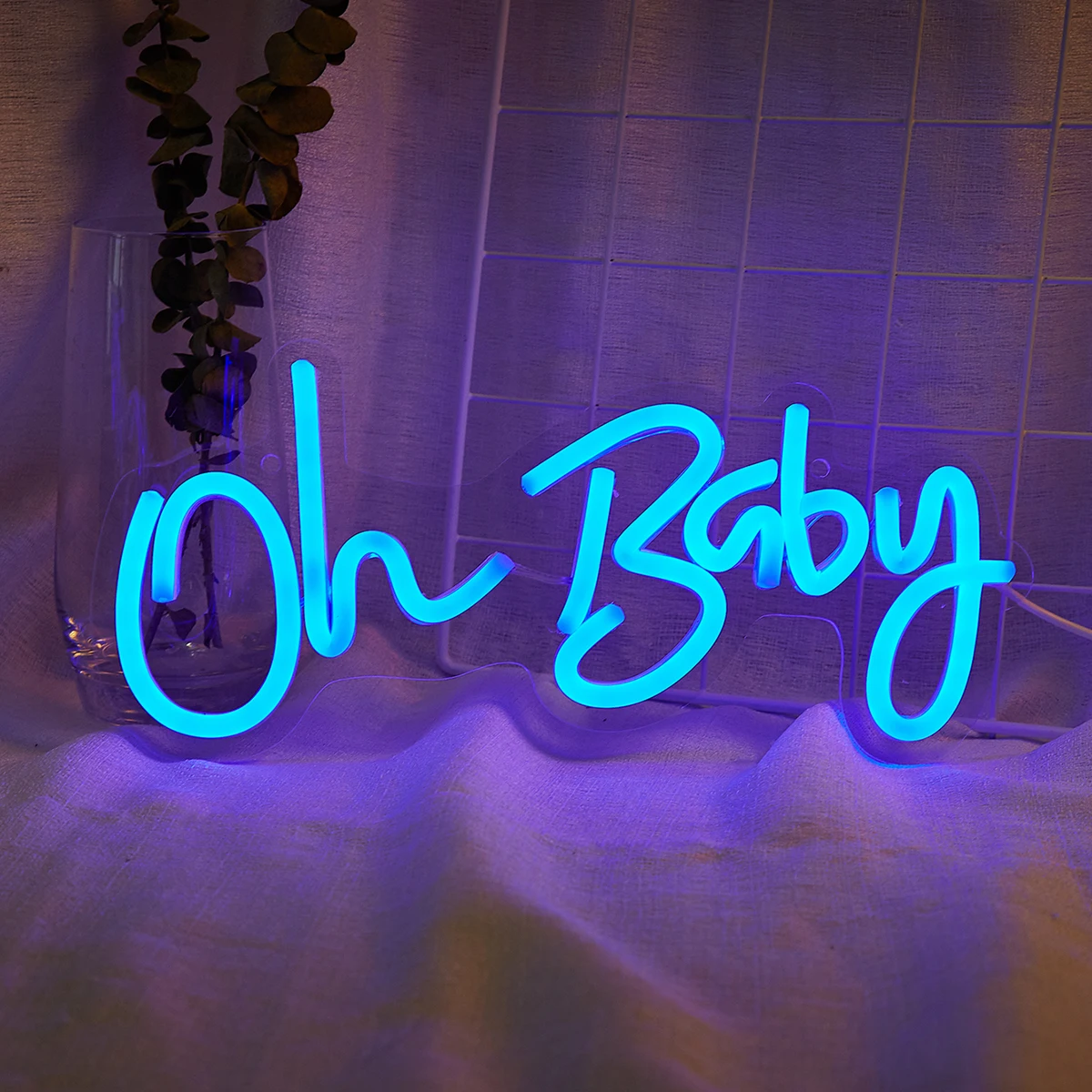LED Neon 'Oh Baby' USB Sign 6