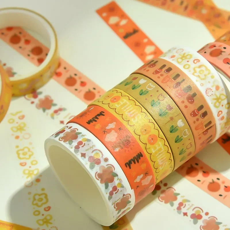 5pcs/set 10mmx2m Simple Grids Series Cute Washi Tape Set DIY Notebook Scrapbook Masking  School Supplies Stationery