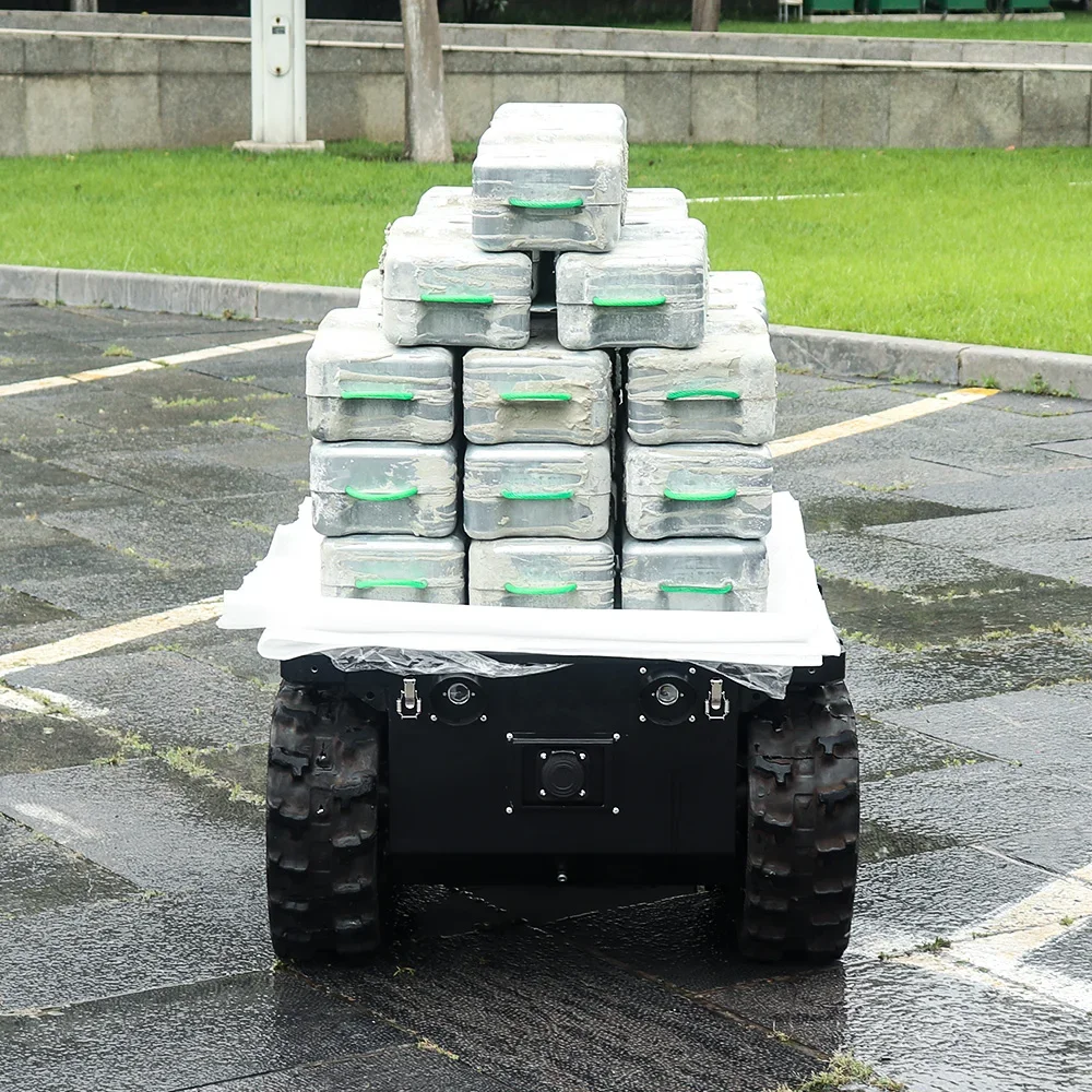 Crawler Firefighting Rescue Robots TinS-12E 600kg Payload Personal Transportation Robotic Vehicle Track Warehouse Delivery Robot