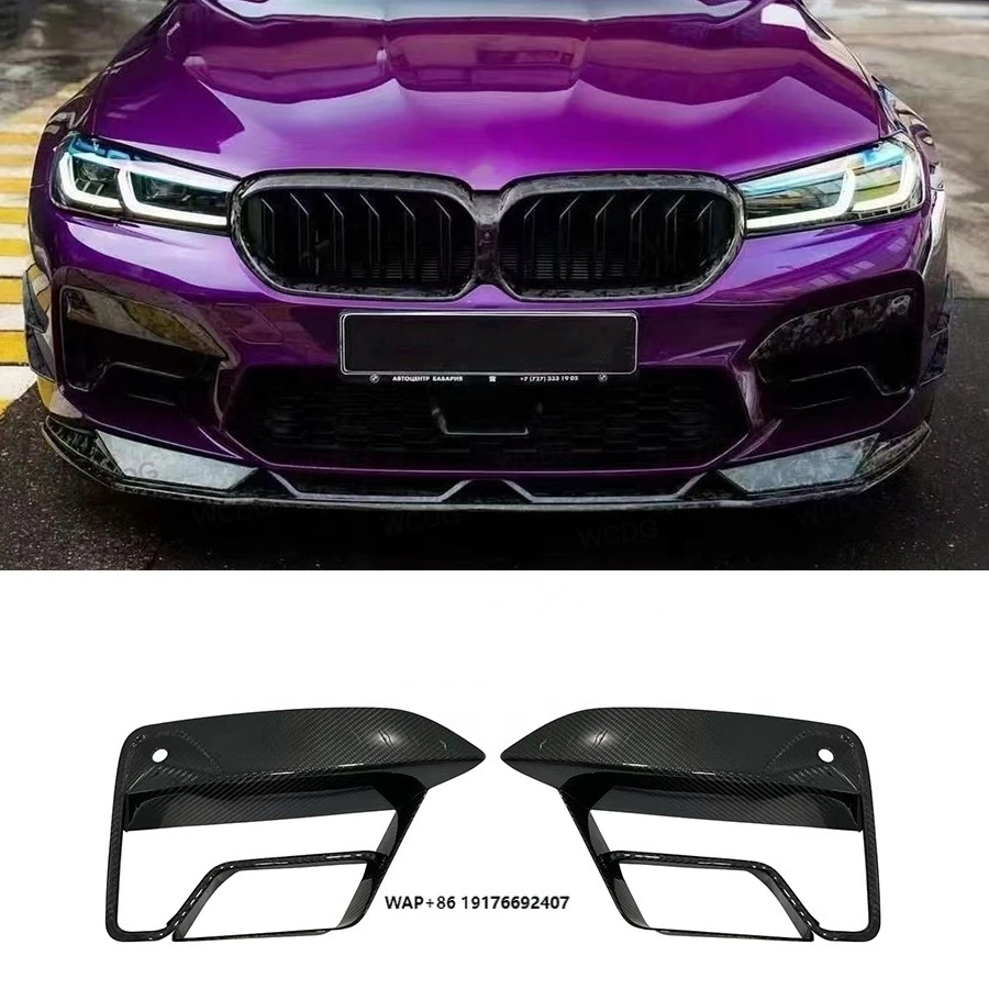

Dry Carbon Fiber Front Bumper Vent forBMW M5 F90 LCI 2021-2023 Front Air Vent Intakes Cover Car Parts Bodykit
