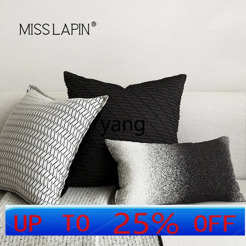 

LH Modern Black and White Model Room Club Pillow Light Luxury Villa Living Room Sofa Model Room