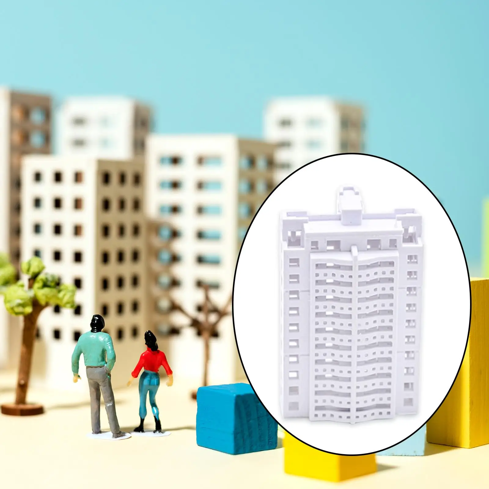 2xMiniatur Apartment Building Display Simulation Apartment Landscape Material 1. 500er Stil A