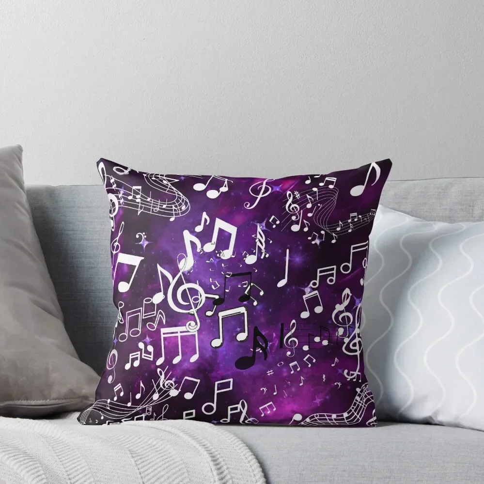 Purple glow music notes Throw Pillow Cushions For Sofa Luxury Pillow Case christmas ornaments 2025 pillow