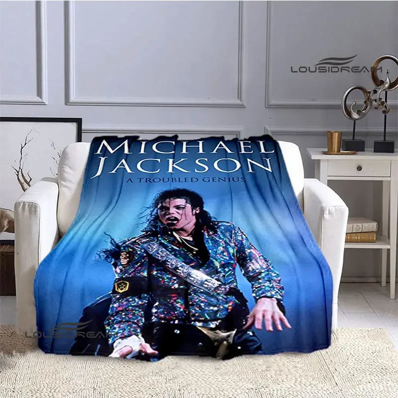 Michael Jackson coperta con stampa retrò coperta con flangia coperte per letti coperta morbida e confortevole coperta regalo di compleanno