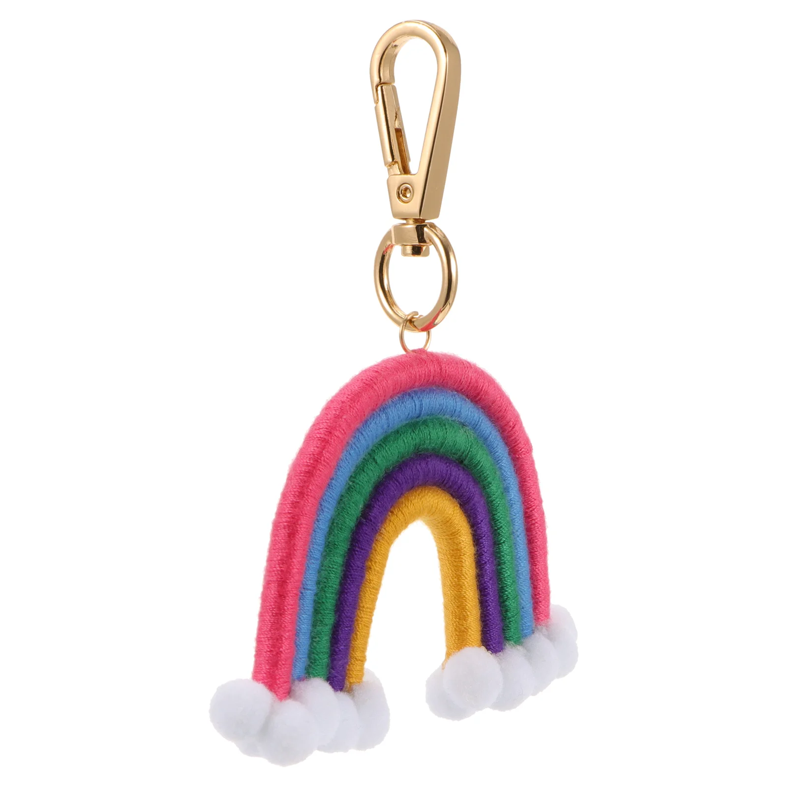 Bag Ornaments Hanging Hand-woven Pendant Creative Key Rainbow Style Chain Lace Toy Photography Props Cotton Rope