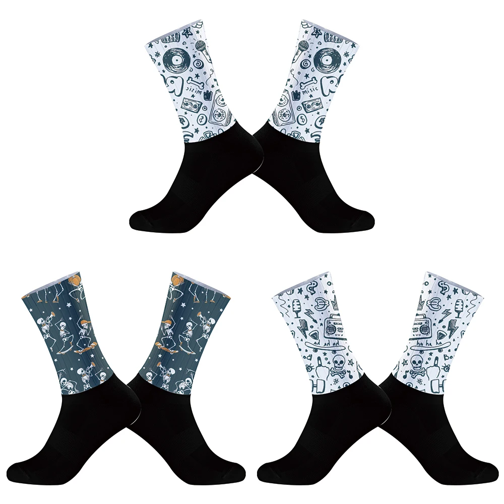 

Новинка 2024, профессиональные велосипедные бесшовные Нескользящие воздушные носки для езды по дороге, внешние технические